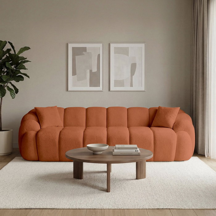 Atelier Del Sofa Octavio - Sofá de 4 plazas Rojo Teja